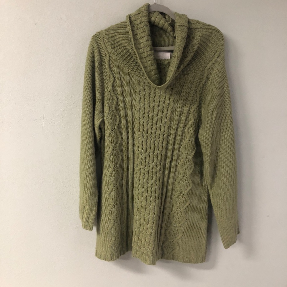 Avenue chunky knit cowl neck sweater plus-size